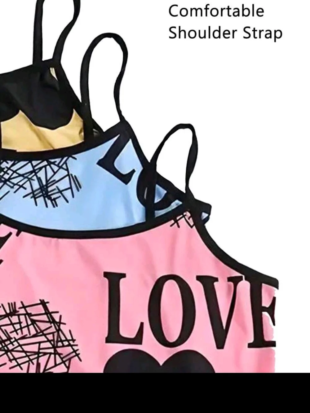 Women’s Heart Print Cami & Short Sleep Set - Pink, Blue, Yellow